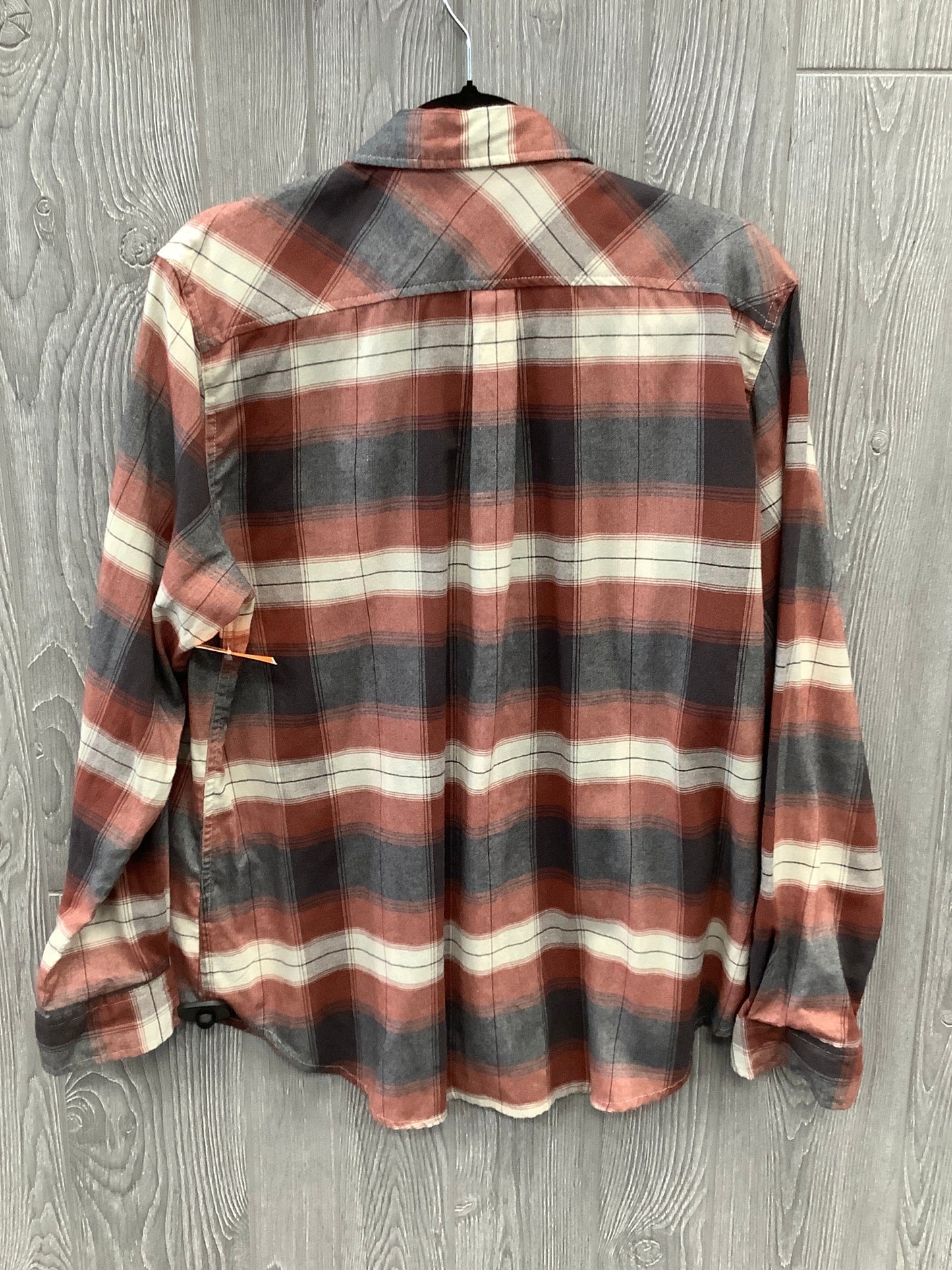 Top Long Sleeve By Weatherproof In Plaid Pattern, Size: Xxl