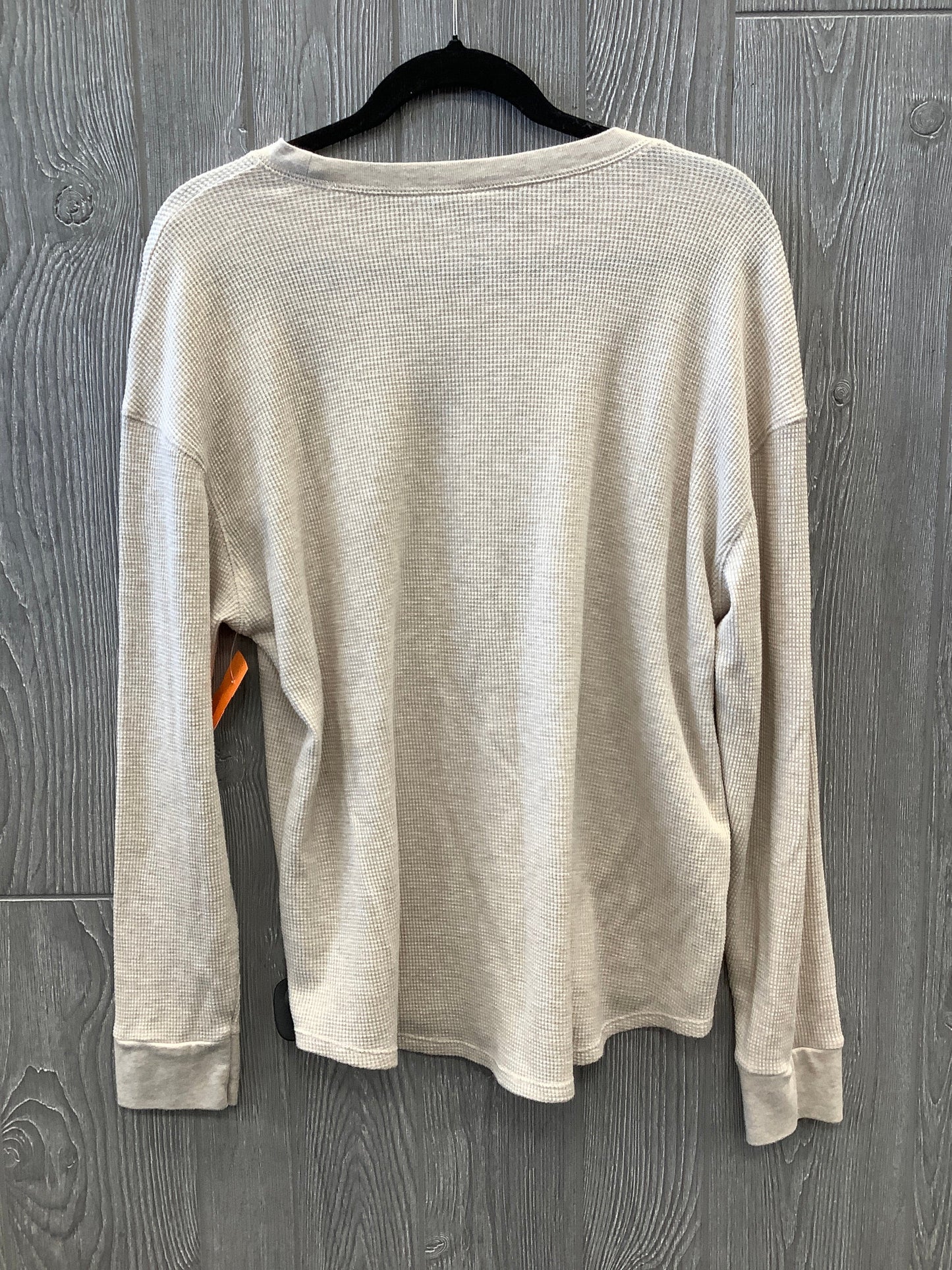 Top Long Sleeve By Time And Tru In Tan, Size: Xxl