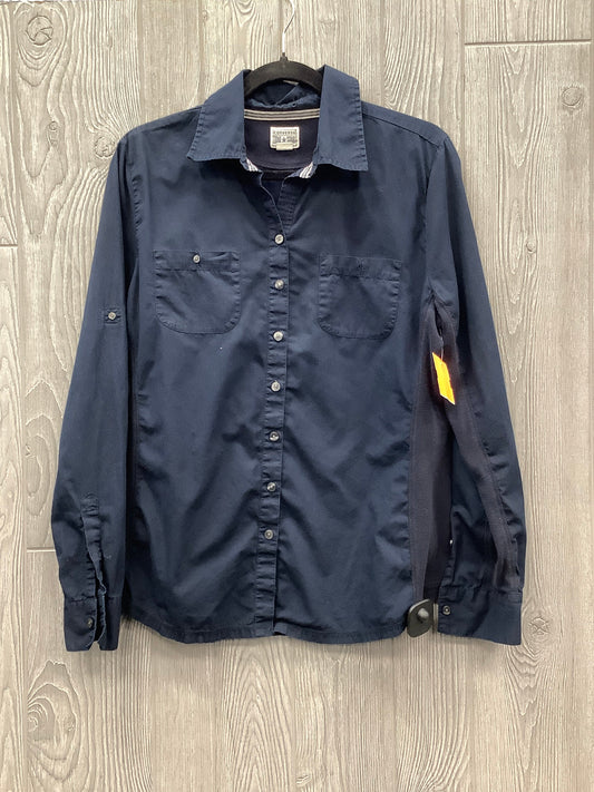 Top Long Sleeve By Converse In Navy, Size: Xl