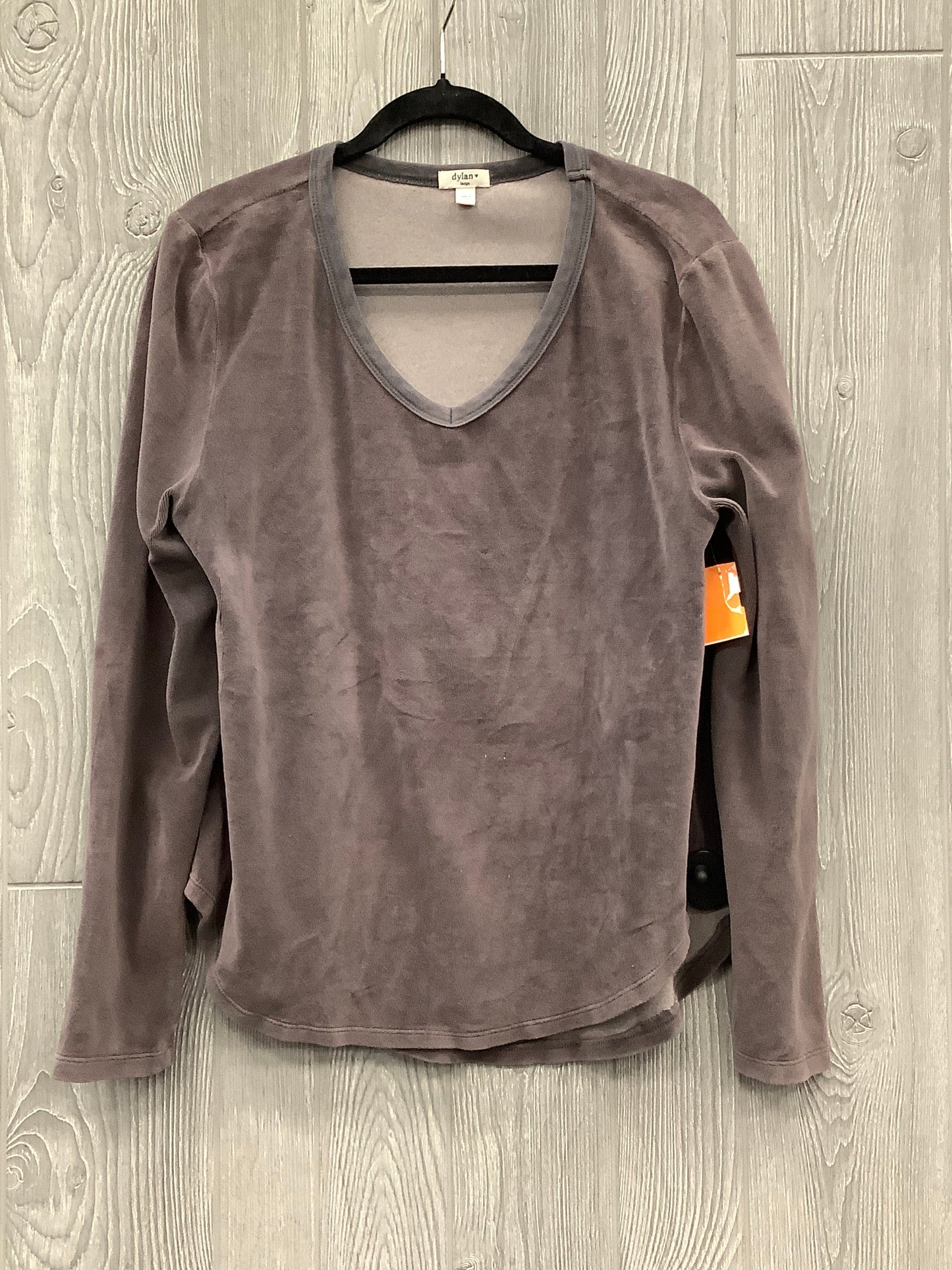 Top Long Sleeve By Dylan In Grey, Size: L