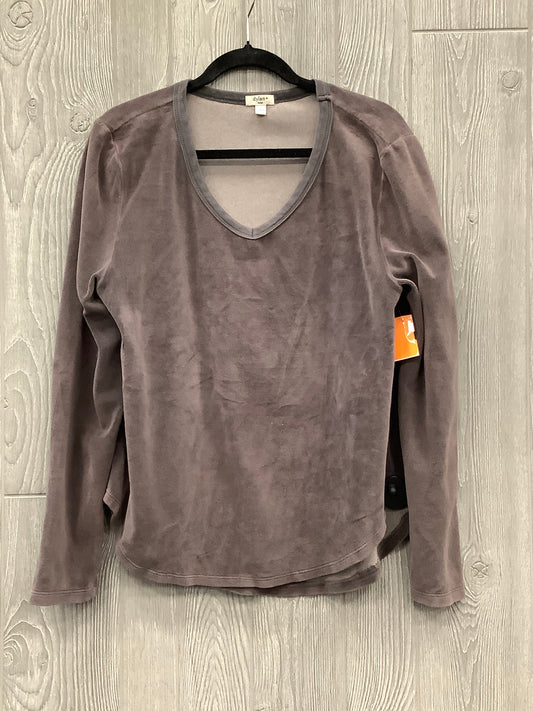 Top Long Sleeve By Dylan In Grey, Size: L