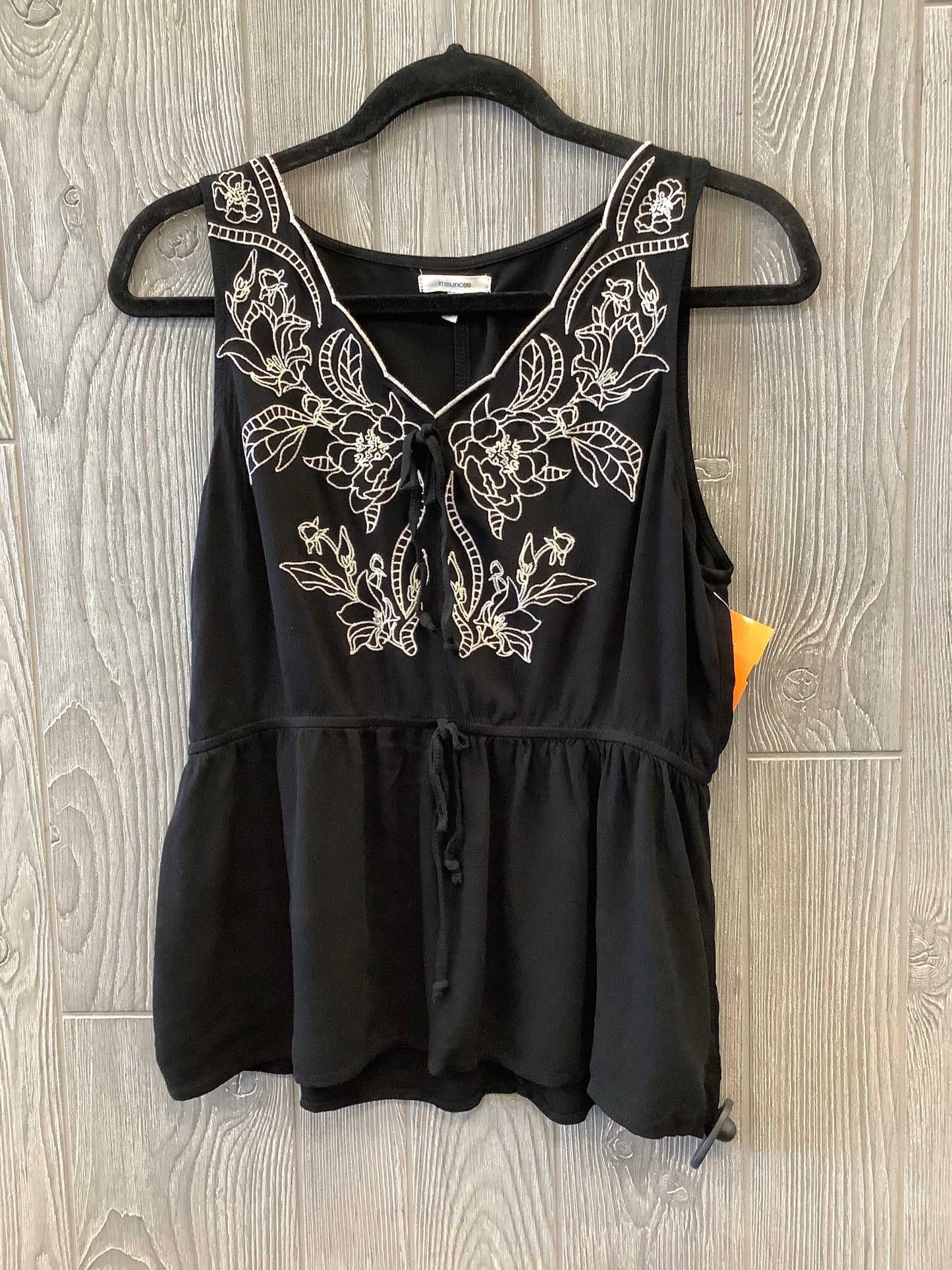 Top Sleeveless By Maurices In Black & White, Size: S