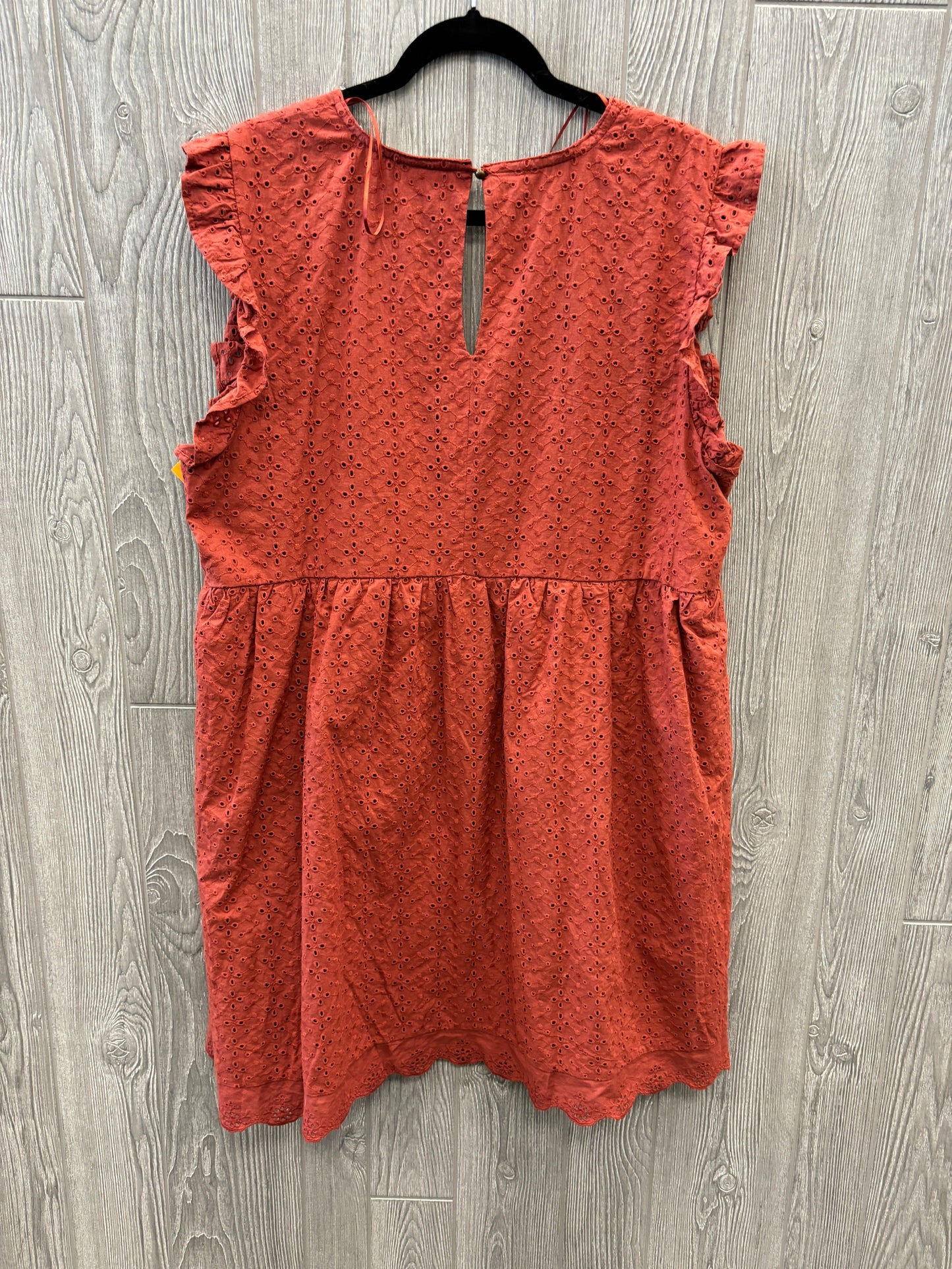 Dress Casual Midi By Knox Rose In Orange, Size: Xxl