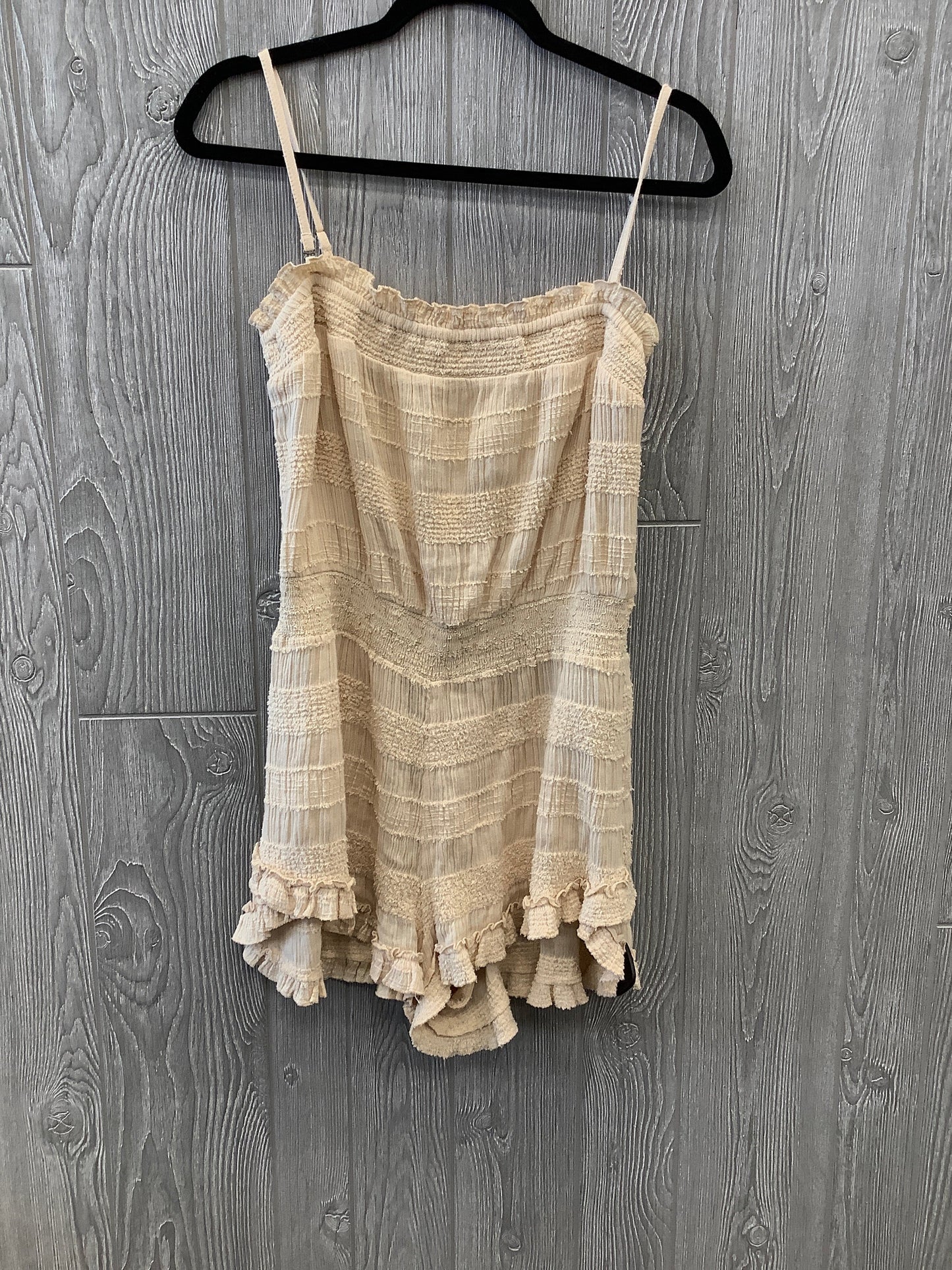 Romper By Urban Outfitters In Tan, Size: L