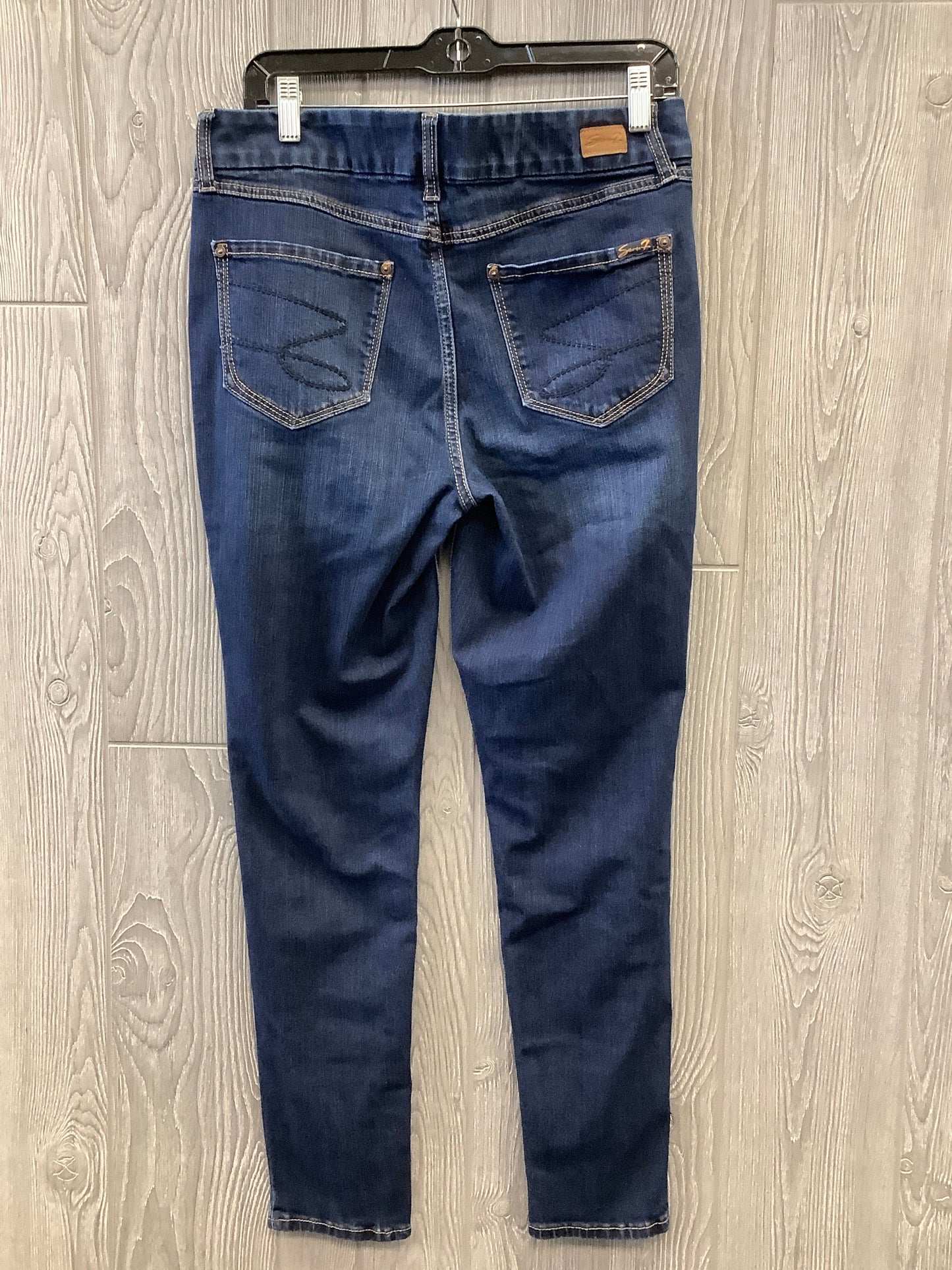 Jeans Skinny By Seven 7 In Blue Denim, Size: 10