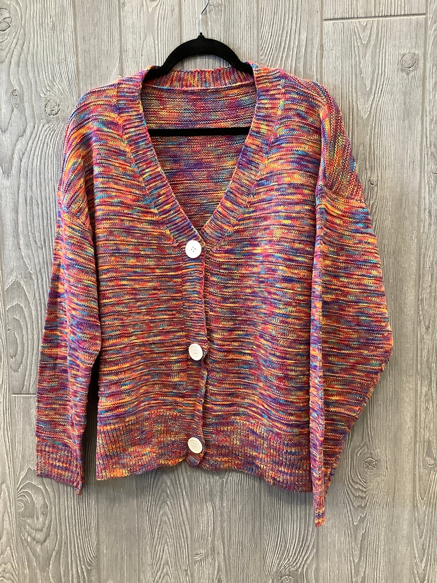 Sweater Cardigan By Clothes Mentor In Multi-colored, Size: 3x