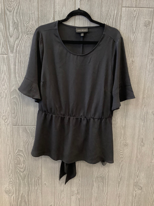 Blouse Short Sleeve By Lane Bryant In Black, Size: 1x