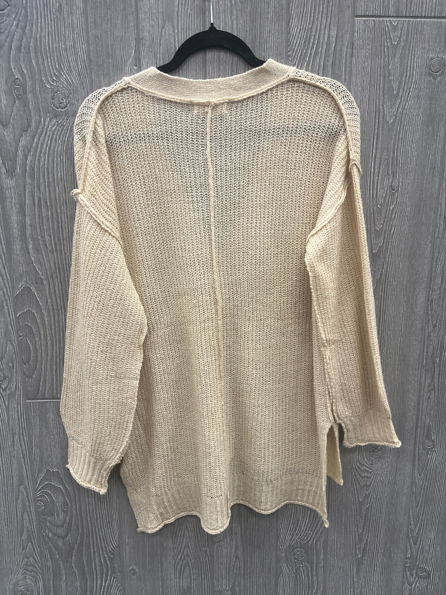 Sweater Cardigan By Clothes Mentor In Tan, Size: Xs