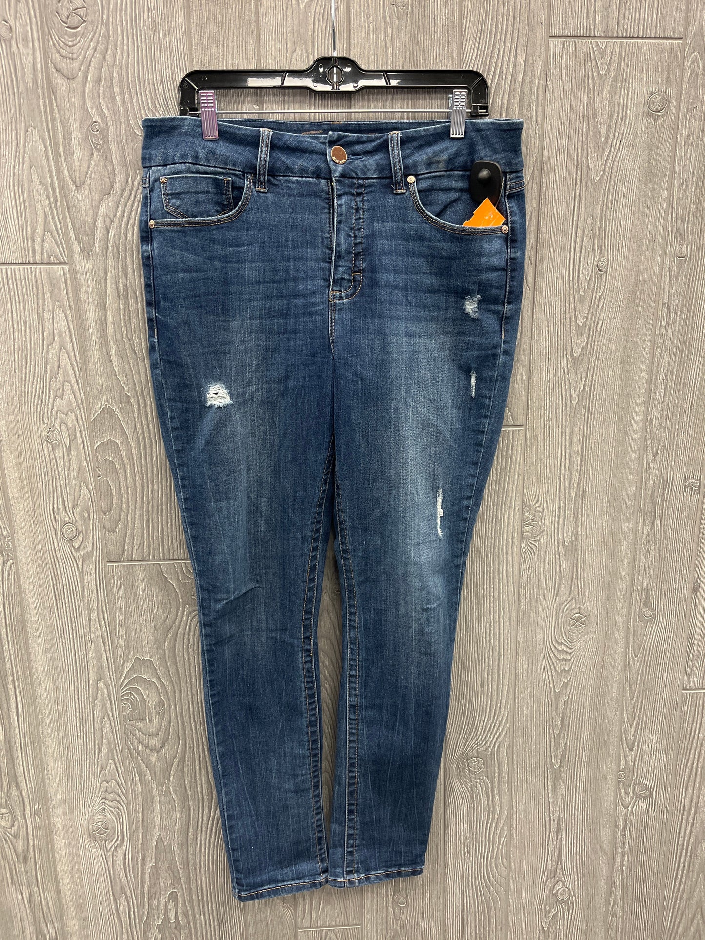 Jeans Skinny By Seven 7 In Blue Denim, Size: 12