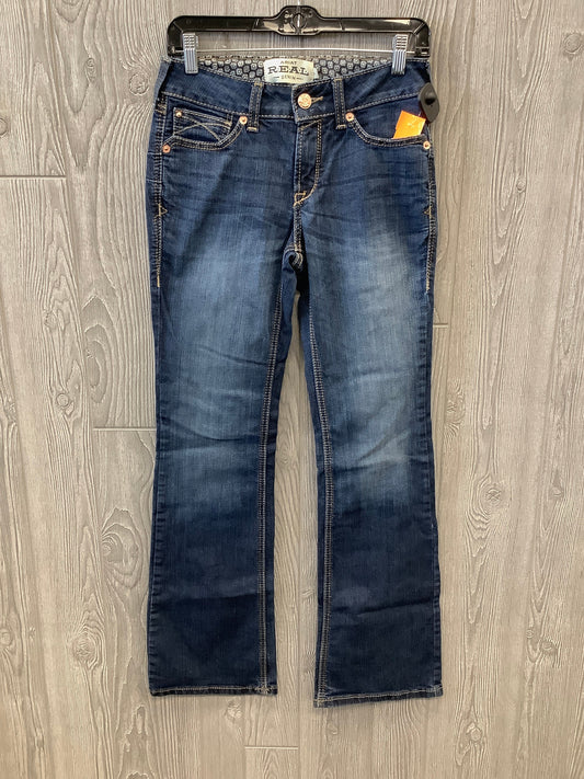 Jeans Boot Cut By Ariat In Blue Denim, Size: 4