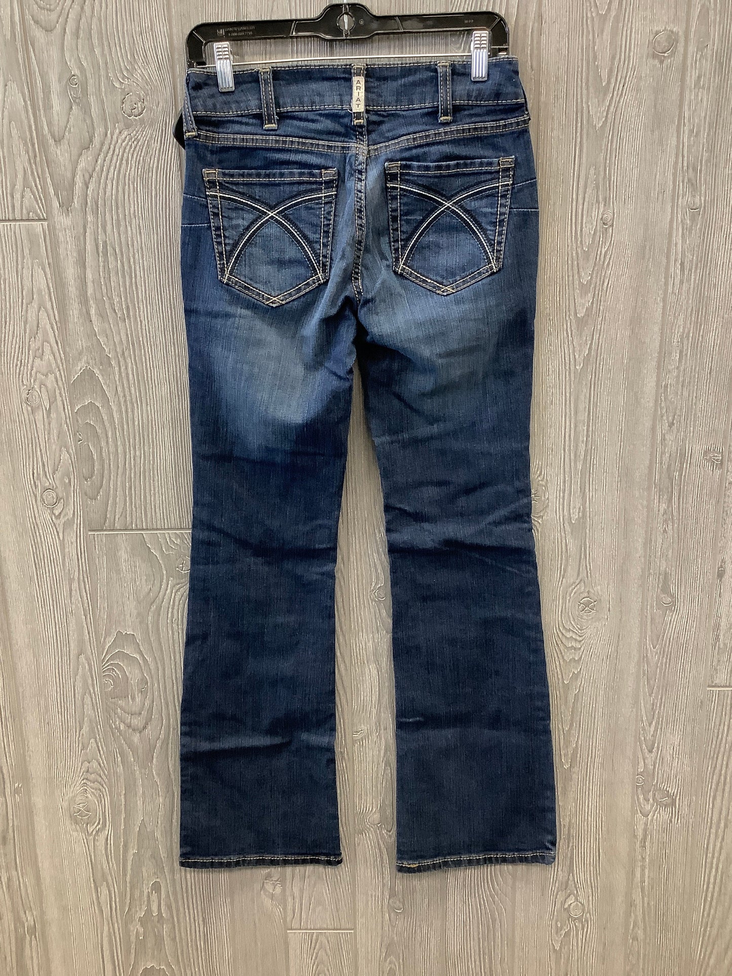 Jeans Boot Cut By Ariat In Blue Denim, Size: 4