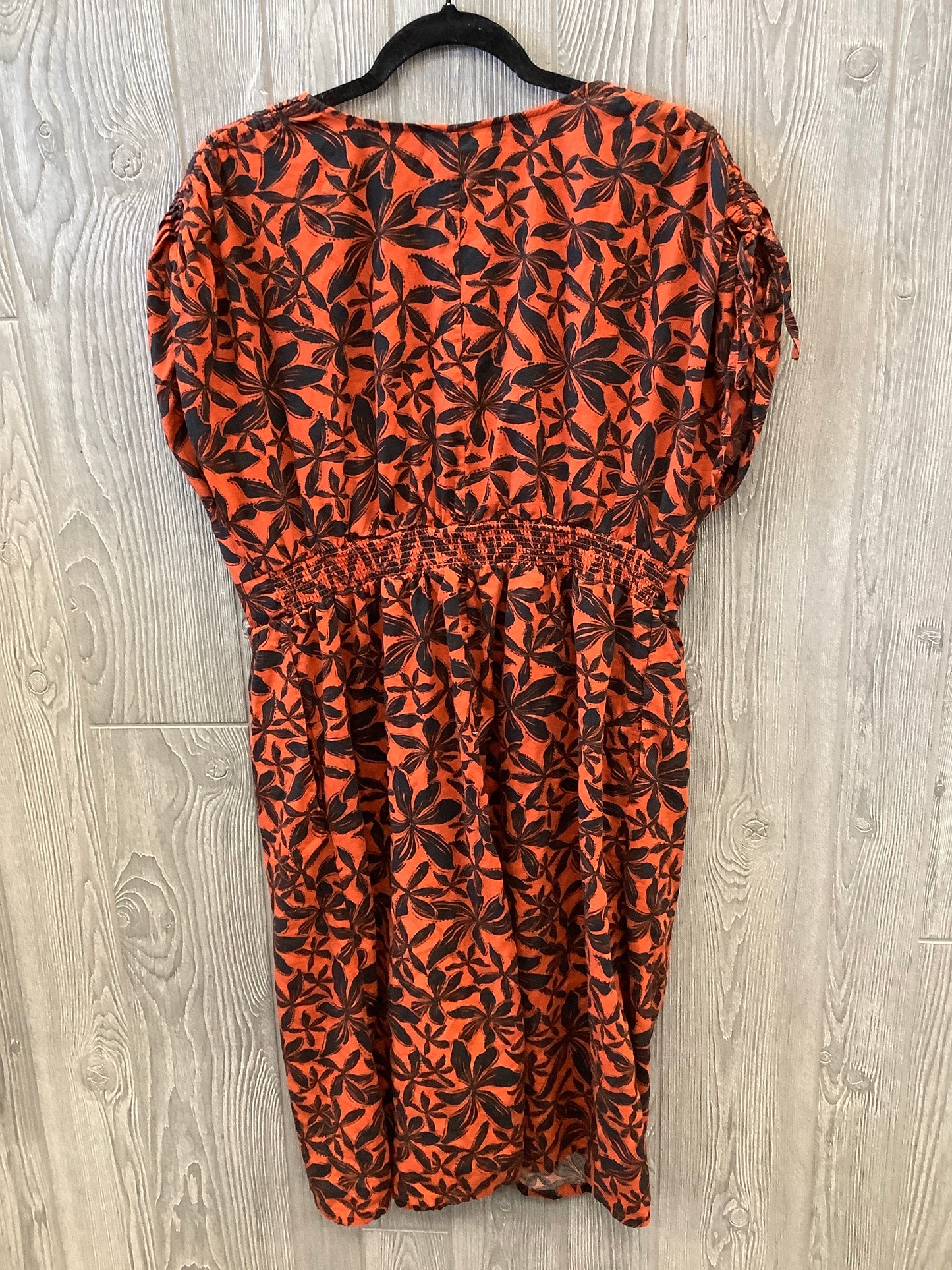 Dress Casual Midi By Ava & Viv In Black & Orange, Size: Xxl