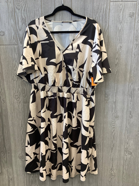 Dress Casual Midi By Clothes Mentor In Black & Cream, Size: Xxl