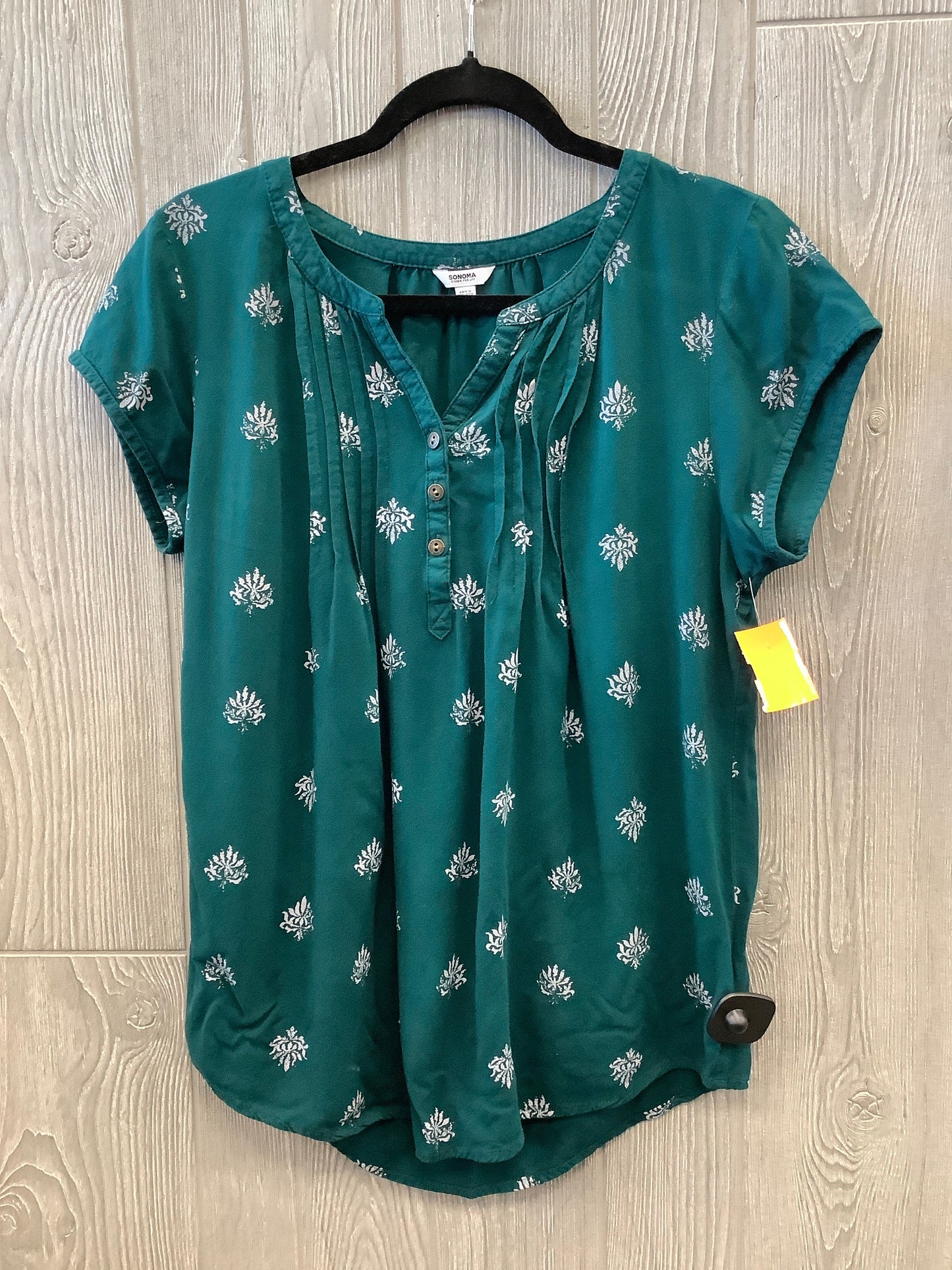 Top Short Sleeve By Sonoma In Green, Size: M