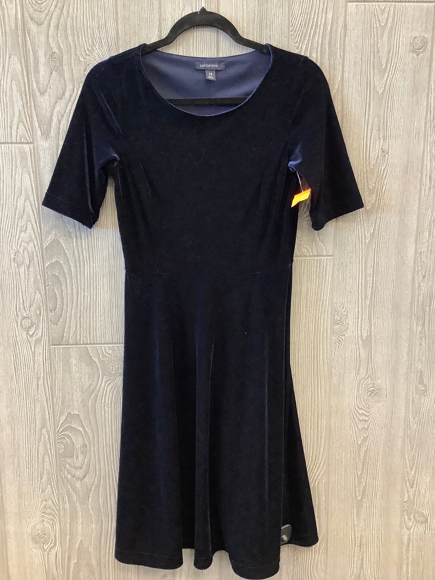 Dress Casual Midi By Lands End In Navy, Size: Xs