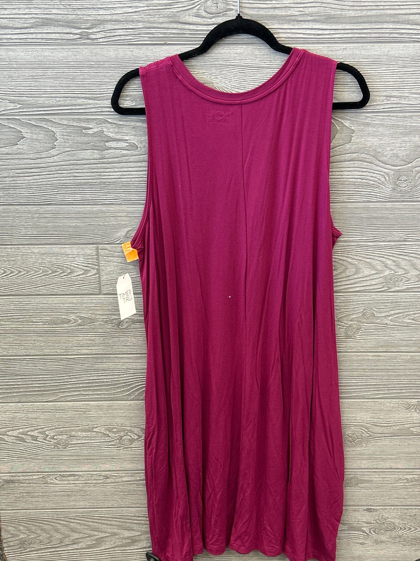 Dress Casual Midi By Time And Tru In Purple, Size: 3x