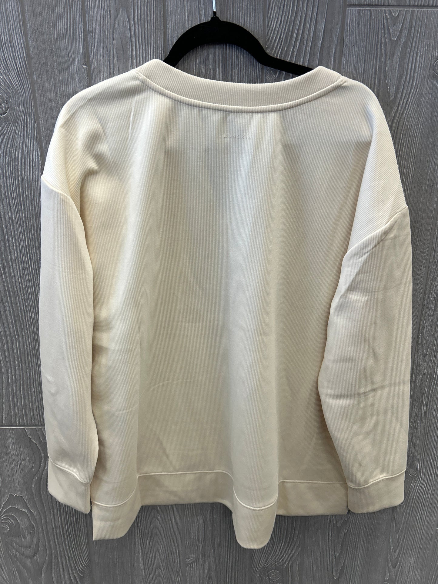 Athletic Sweatshirt Crewneck By Danskin In Cream, Size: Xl