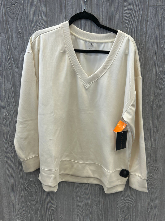 Athletic Sweatshirt Crewneck By Danskin In Cream, Size: Xl