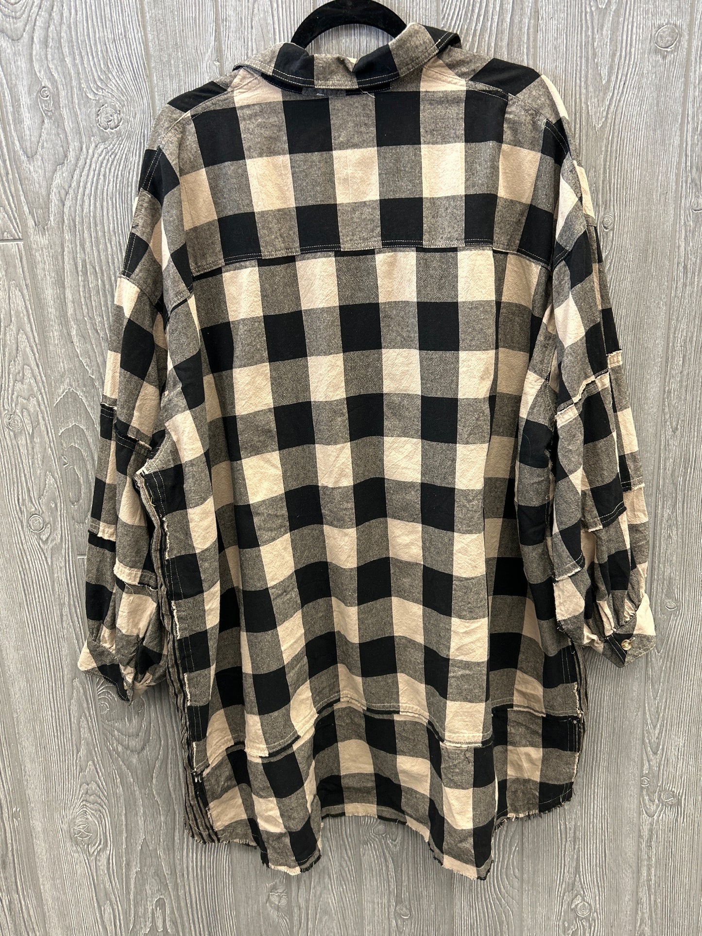 Tunic Long Sleeve By Easel In Plaid Pattern, Size: M