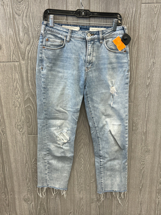 Jeans Straight By Pilcro In Blue Denim, Size: 4