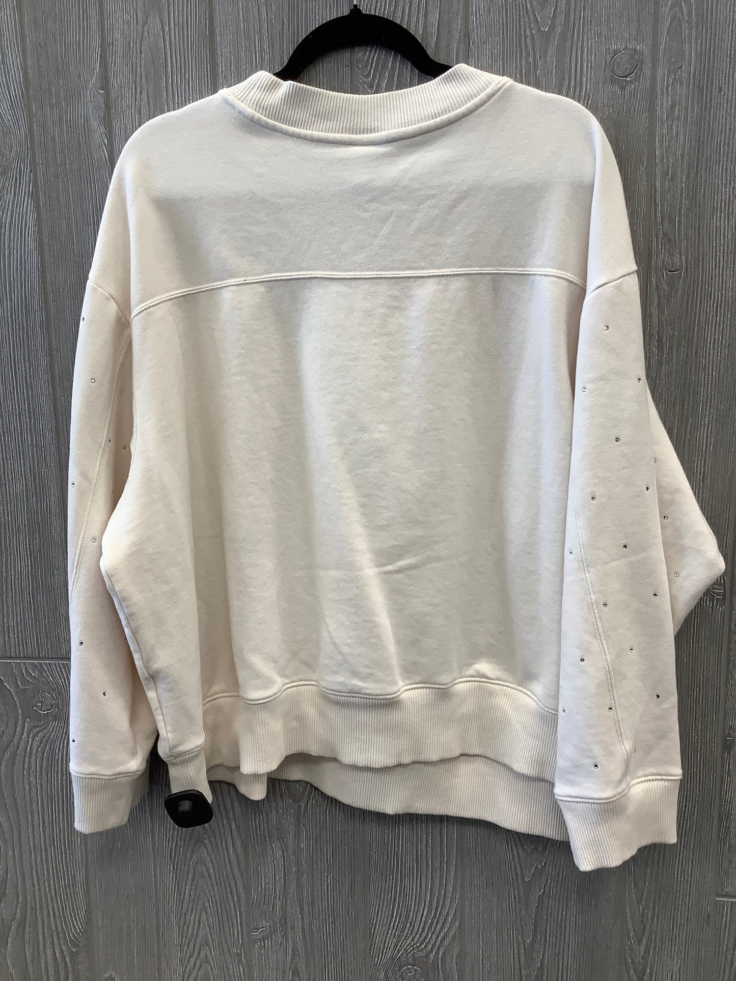 Sweatshirt Crewneck By A New Day In Cream, Size: 2x