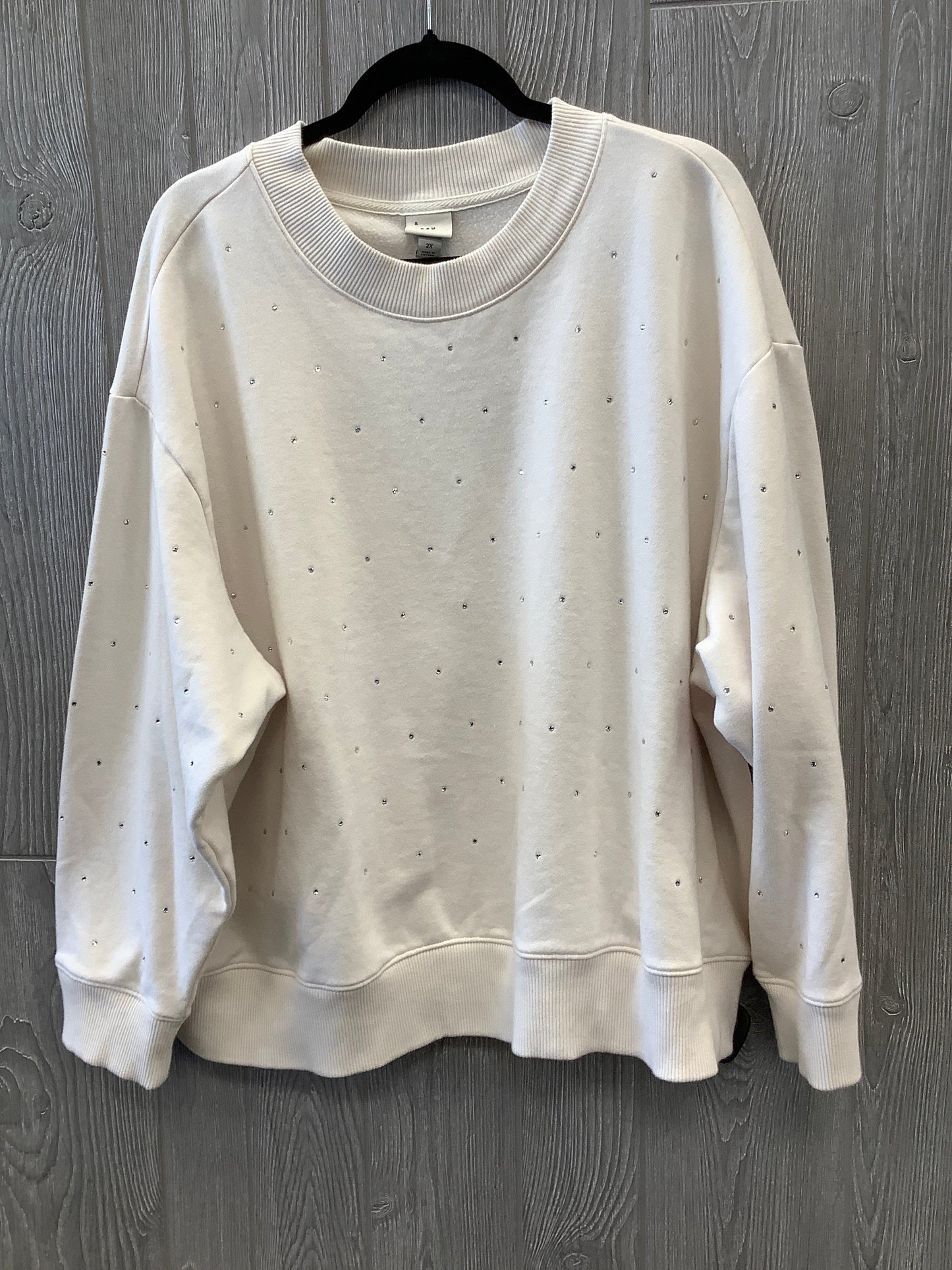 Sweatshirt Crewneck By A New Day In Cream, Size: 2x