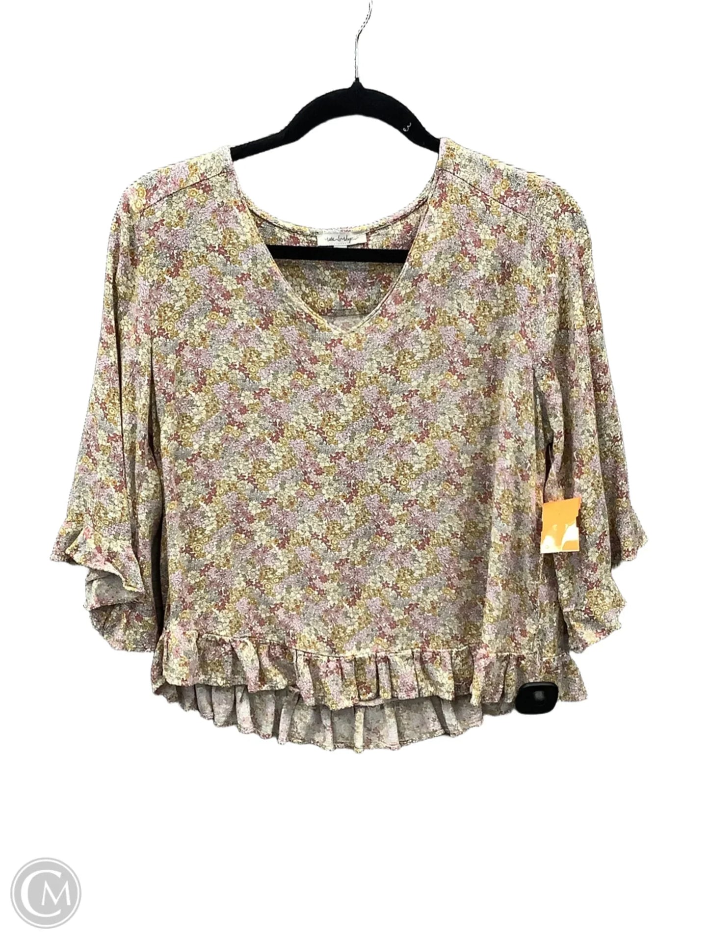 Blouse Long Sleeve By Clothes Mentor In Floral Print, Size: L