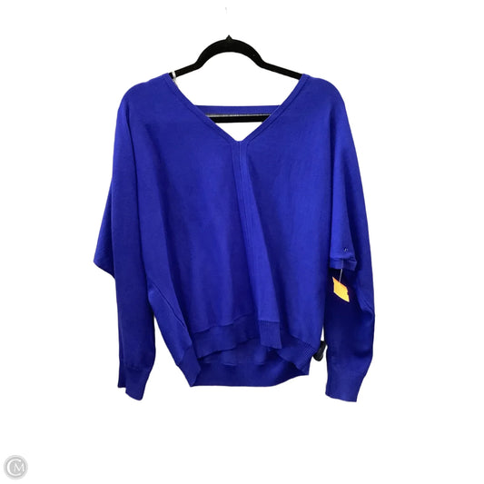 Top Long Sleeve By Staccato In Blue, Size: L