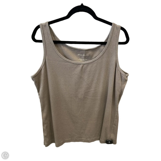 Tank Top By Eddie Bauer In Taupe, Size: Xxl