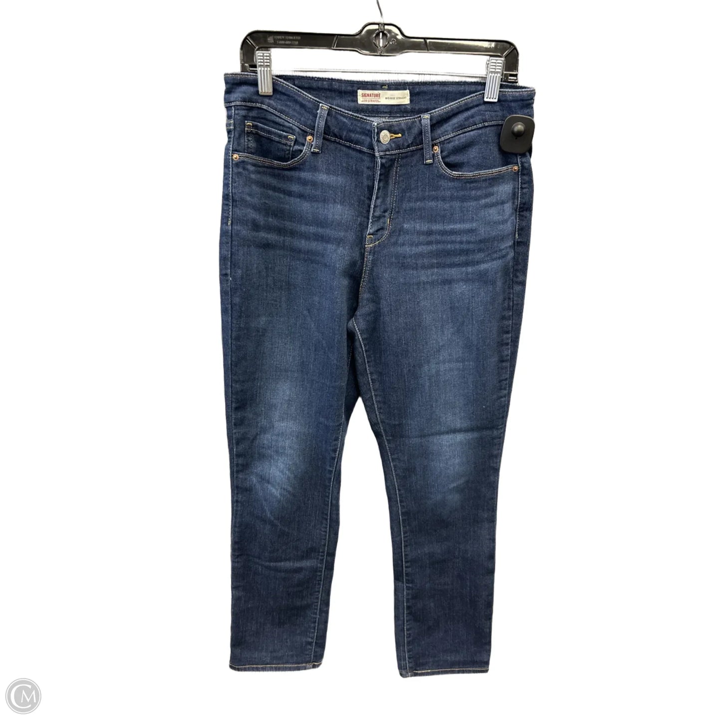 Jeans Straight By Levis In Blue Denim, Size: 8