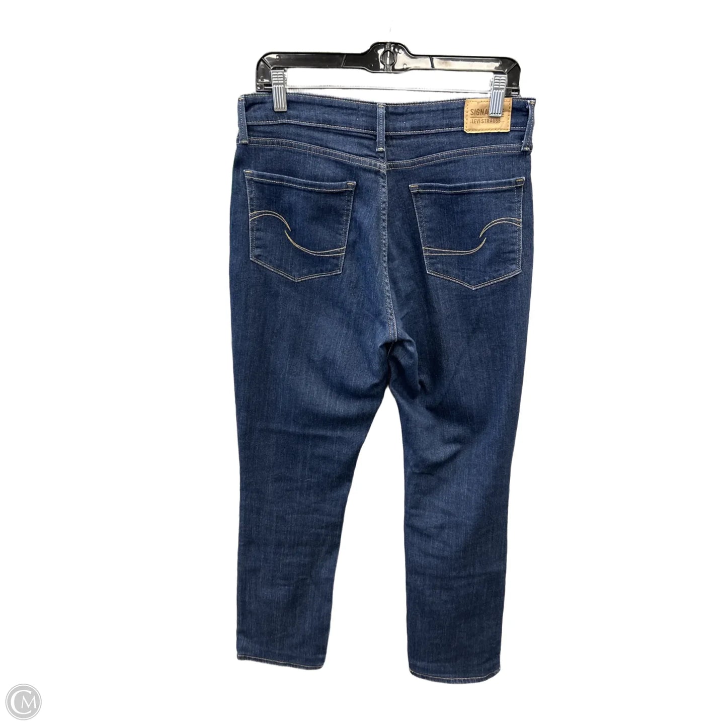 Jeans Straight By Levis In Blue Denim, Size: 8