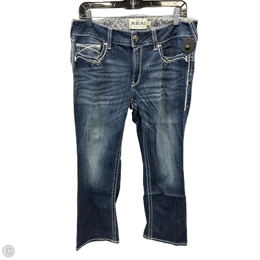 Jeans Boot Cut By Ariat In Blue Denim, Size: 14