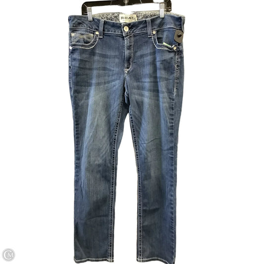 Jeans Straight By Ariat In Blue Denim, Size: 18