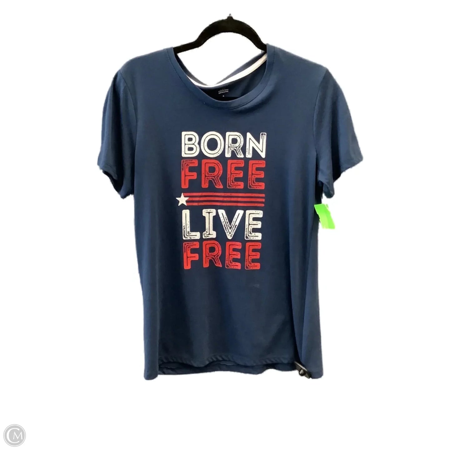 Top Short Sleeve By Clothes Mentor In Navy, Size: M