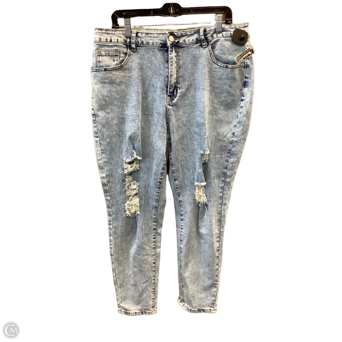 Jeans Skinny By Shein In Blue Denim, Size: 20