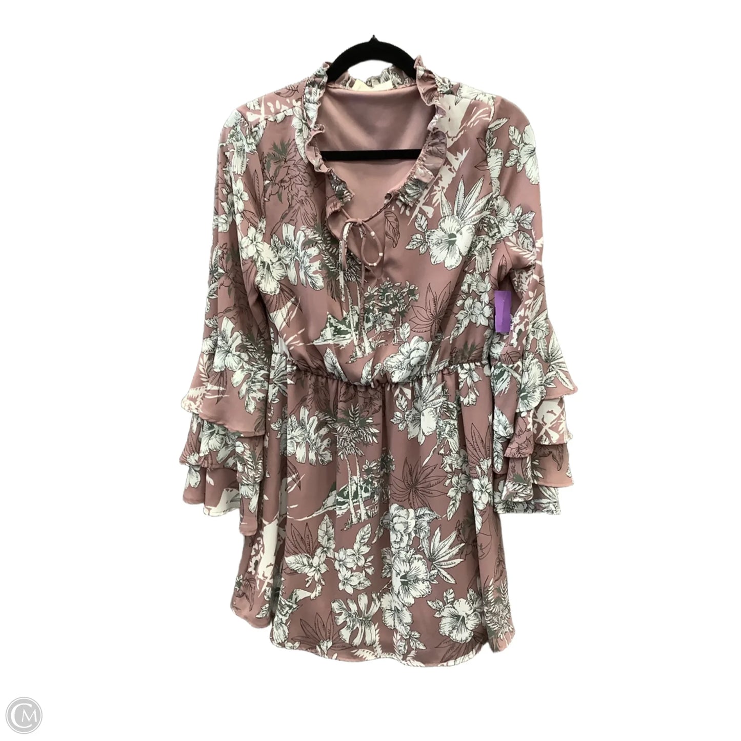 Dress Casual Short By Peace Love World In Purple, Size: M
