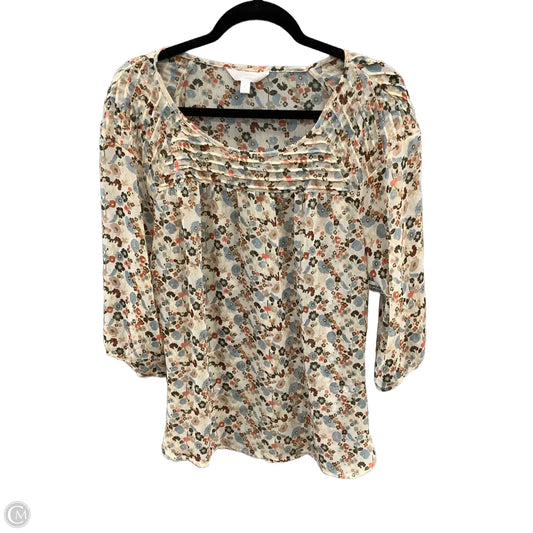 Blouse Long Sleeve By Lc Lauren Conrad In Multi-colored, Size: L