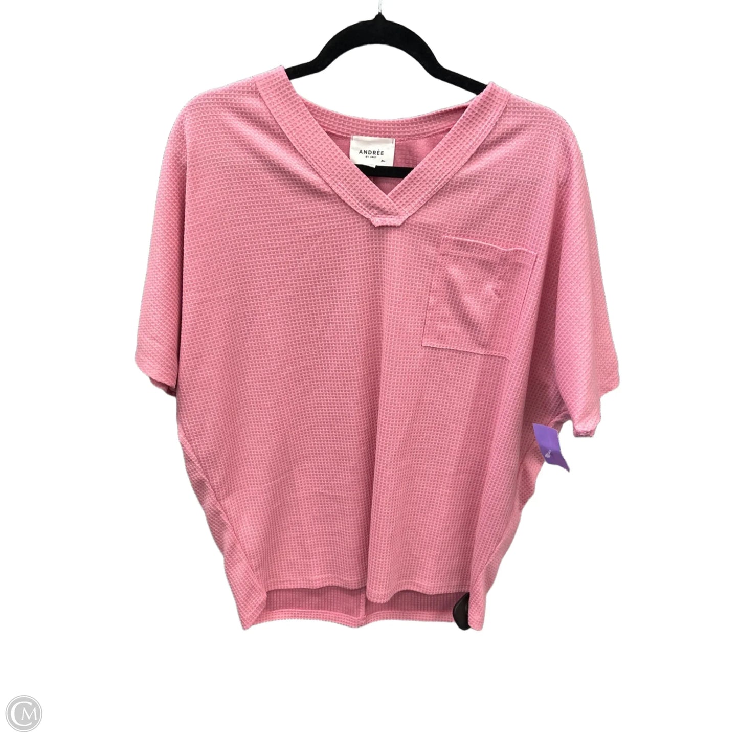 Top Short Sleeve By Andree By Unit In Pink, Size: M