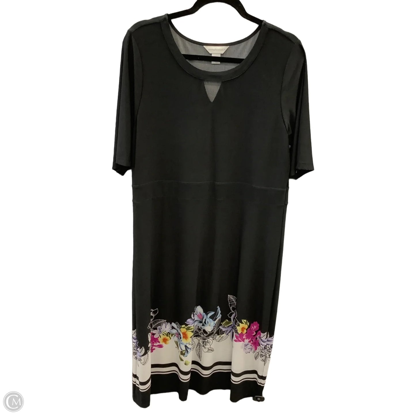 Dress Casual Midi By Christopher And Banks In Black, Size: L