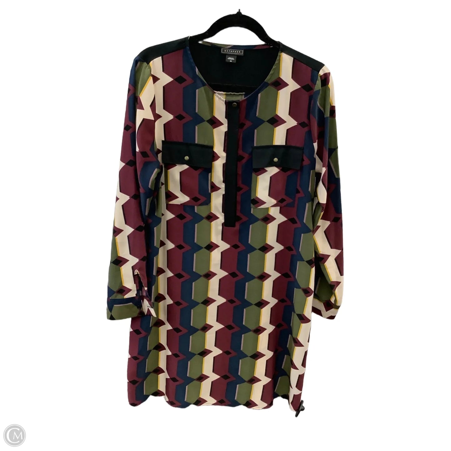 Dress Casual Midi By Metaphor In Multi-colored, Size: Xl