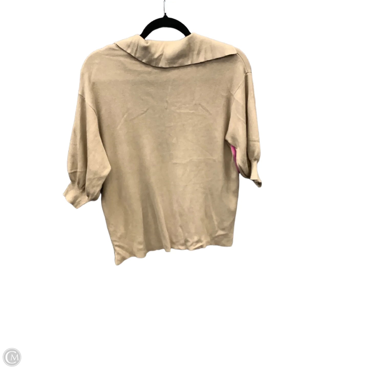 Top Short Sleeve By Free Assembly In Brown & Pink, Size: M