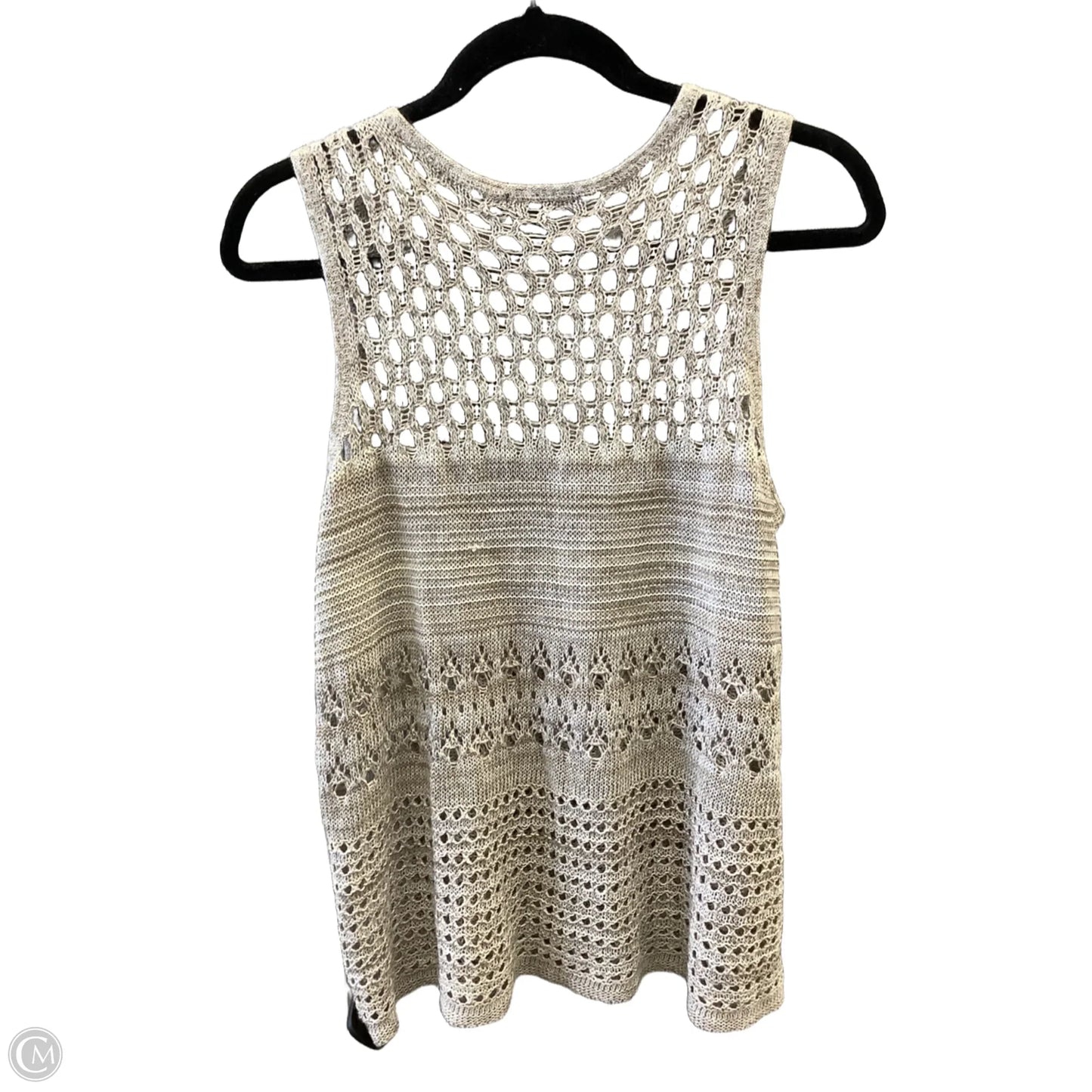 Vest Sweater By Ana In Beige, Size: L