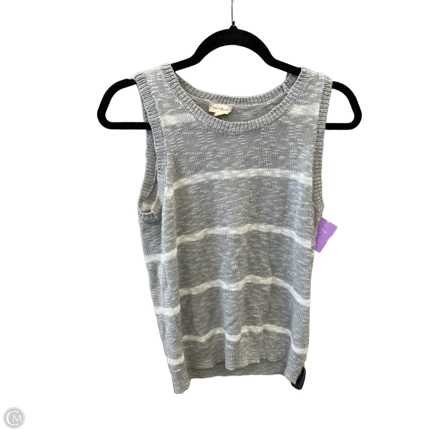 Vest Sweater By Hem & Thread In Grey, Size: M