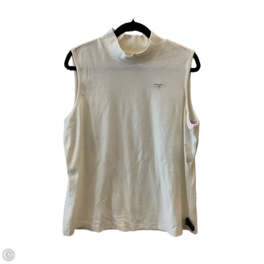 Top Sleeveless By Cj Banks In Cream, Size: 1x