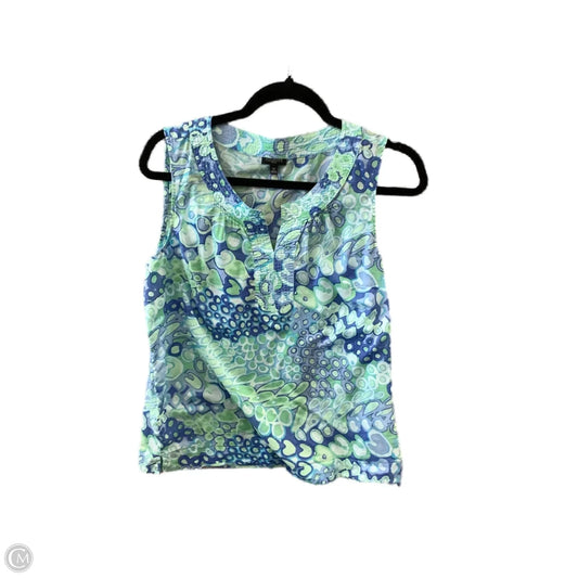 Top Sleeveless By Talbots In Blue & Green, Size: Lp