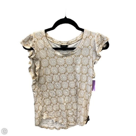 Top Short Sleeve By Ann Taylor In Yellow, Size: Xs