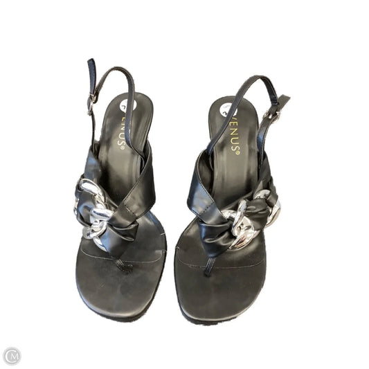 Sandals Heels Block By Venus In Black, Size: 7.5