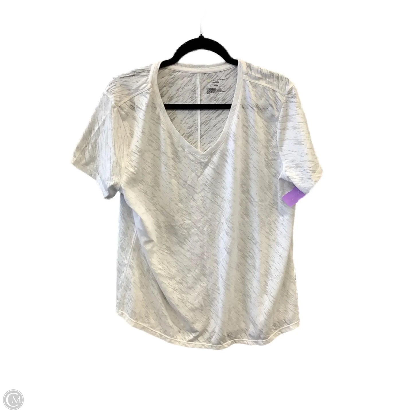 Athletic Top Short Sleeve By Tek Gear In White, Size: Xl