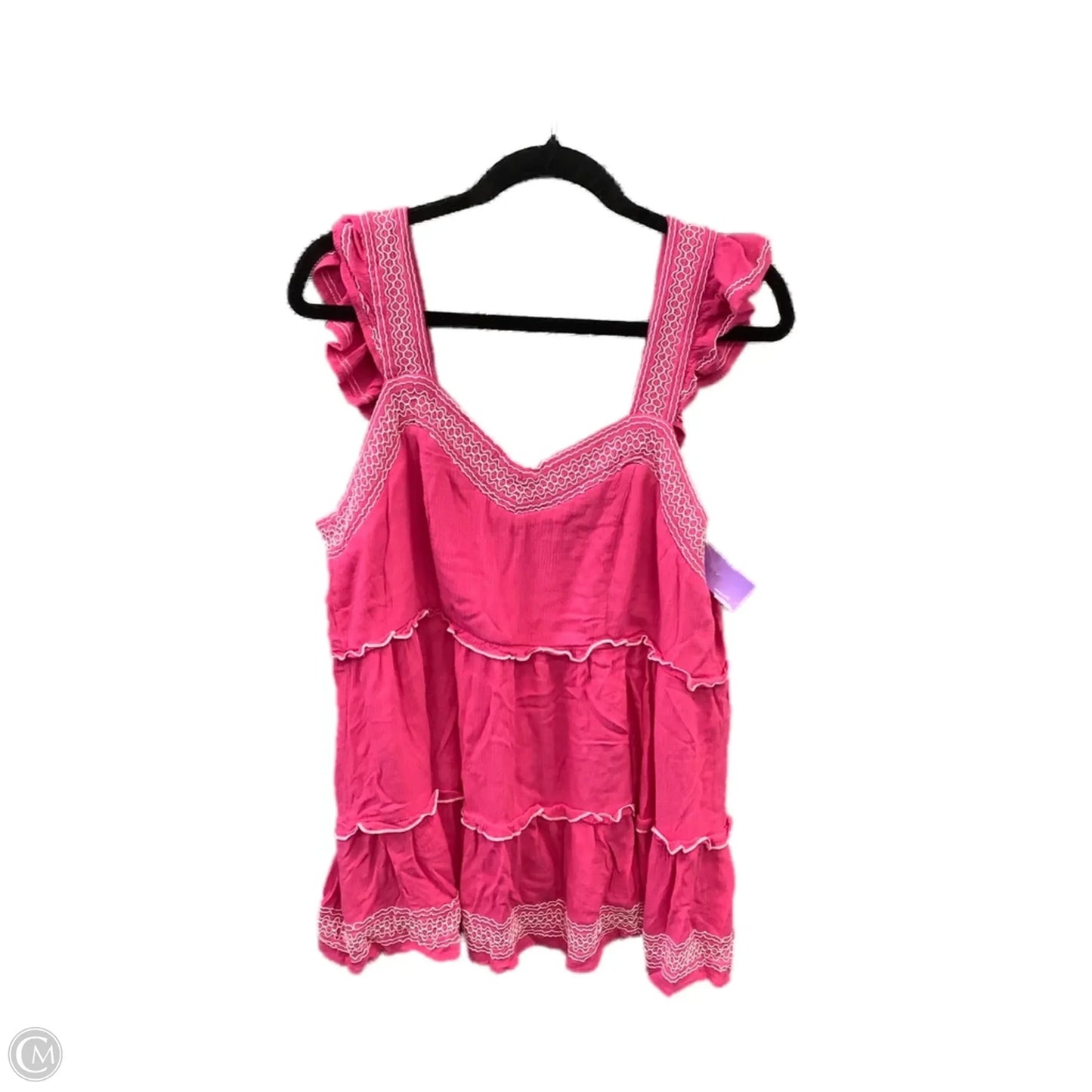 Top Sleeveless By Torrid In Pink, Size: 1x