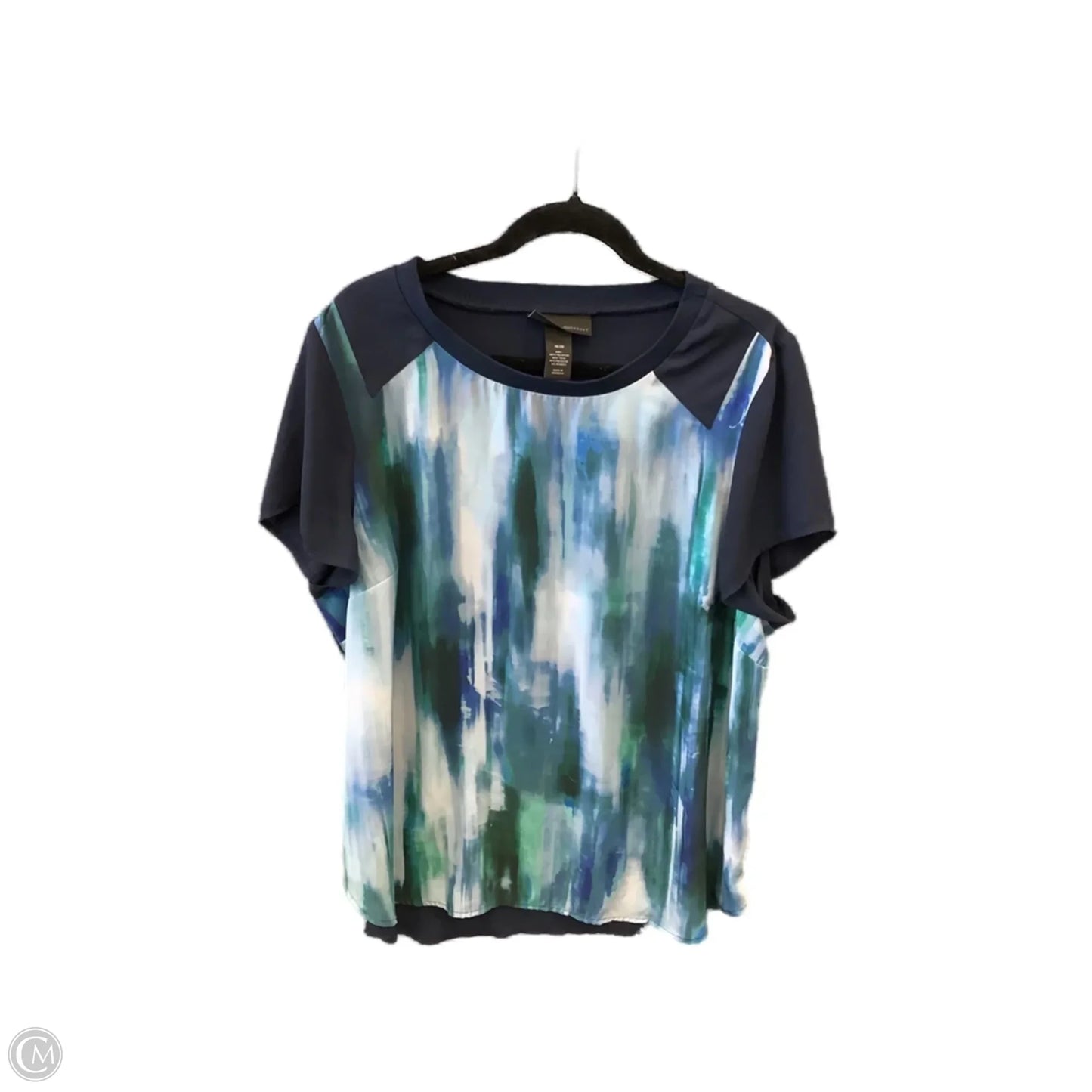 Top Short Sleeve By Lane Bryant In Blue, Size: 1x